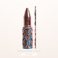 Ornate rose gold and teal three-in-one precision touch-up trimmer