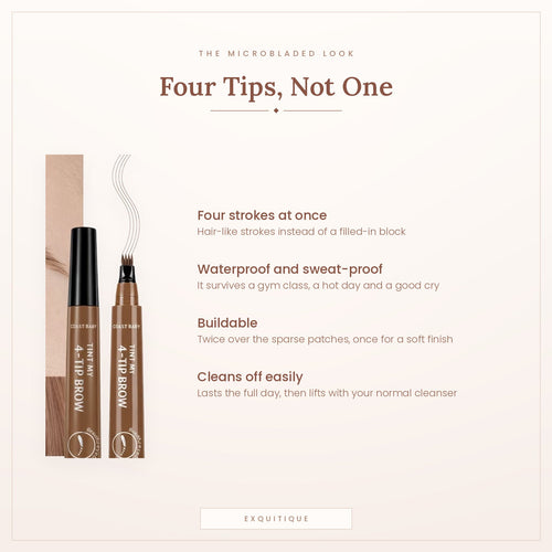 Why a four-pronged tip gives a more natural brow than a pencil