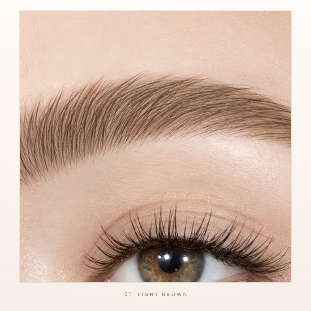Shade 01 Light Brown on a light brown brow