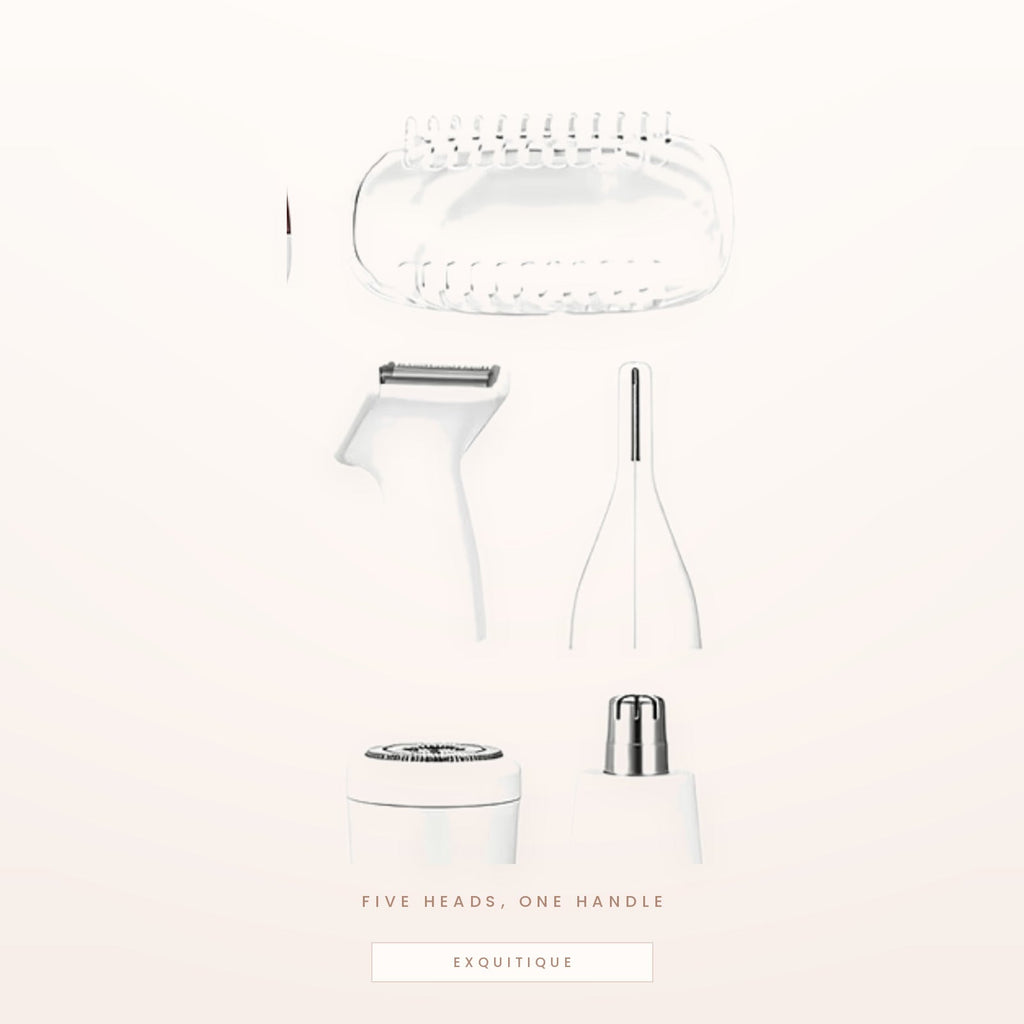The five attachment heads and comb guard
