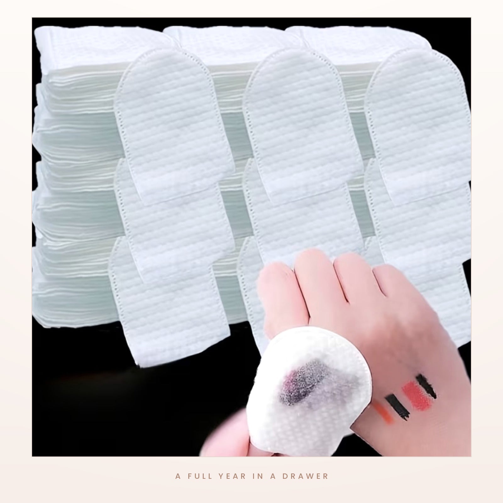 The bulk pack of disposable cleansing mitts