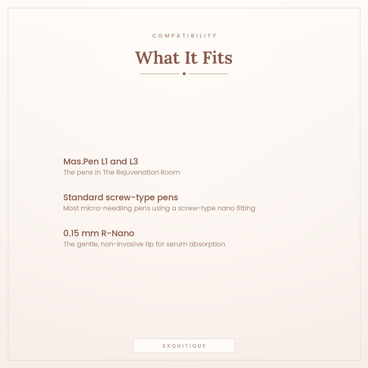 Fits Mas.Pen L1 and L3 and standard screw-type pens