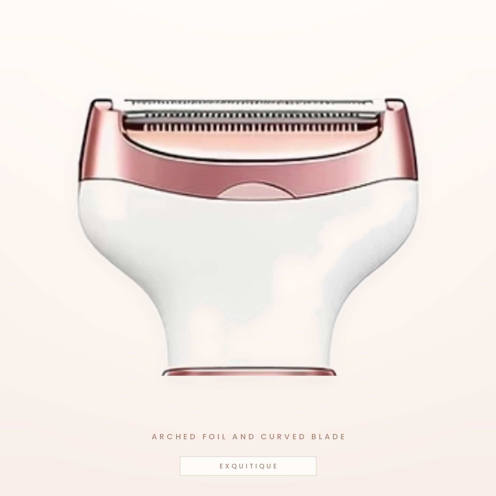 The arched foil and curved blade of the body shaver head