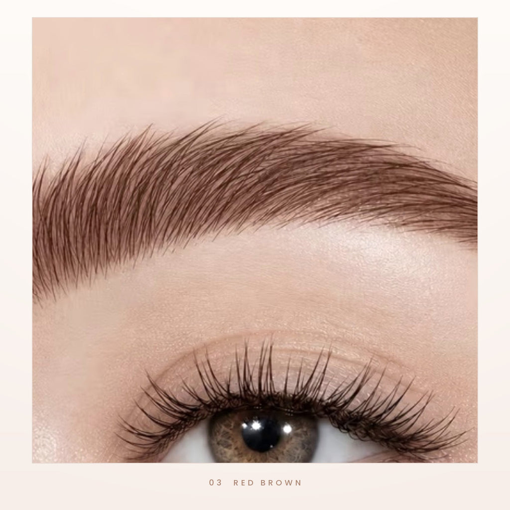 Shade 03 Red Brown on a red brown brow