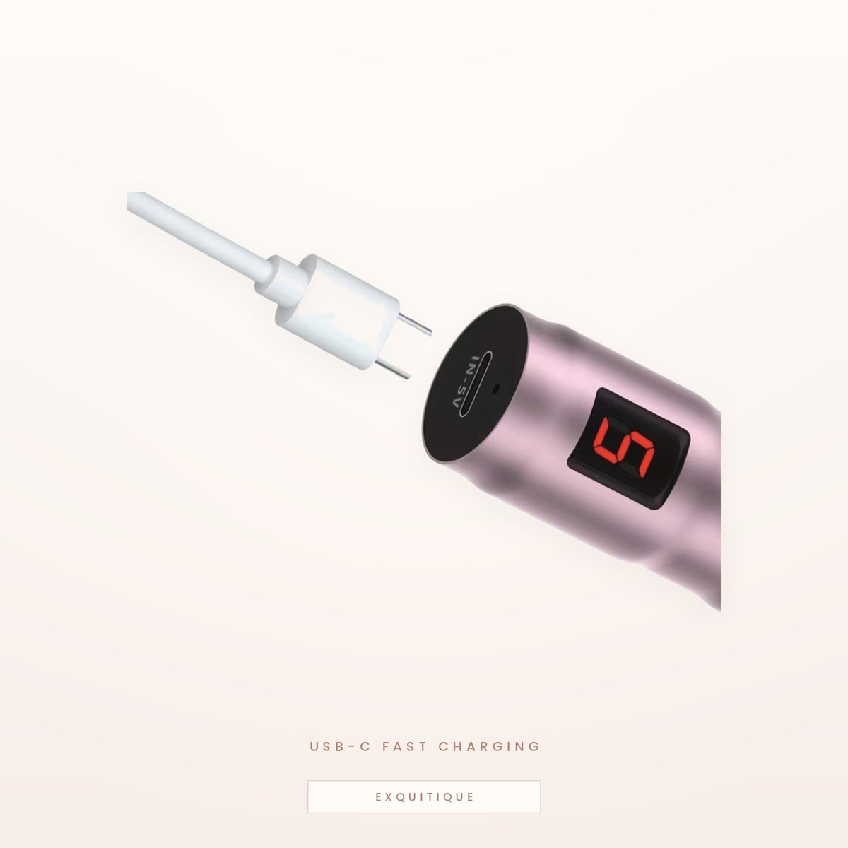USB-C fast charging port on the base of the pen