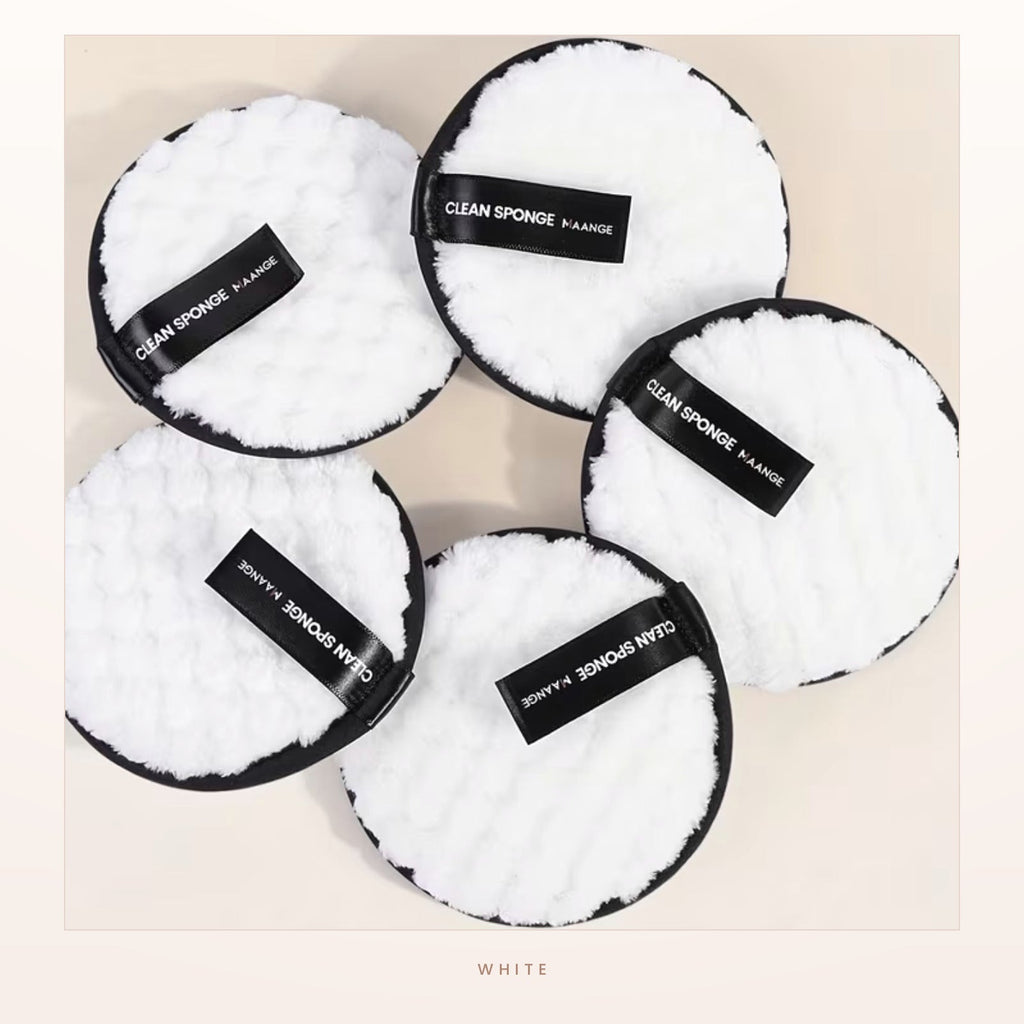 White reusable makeup remover pads