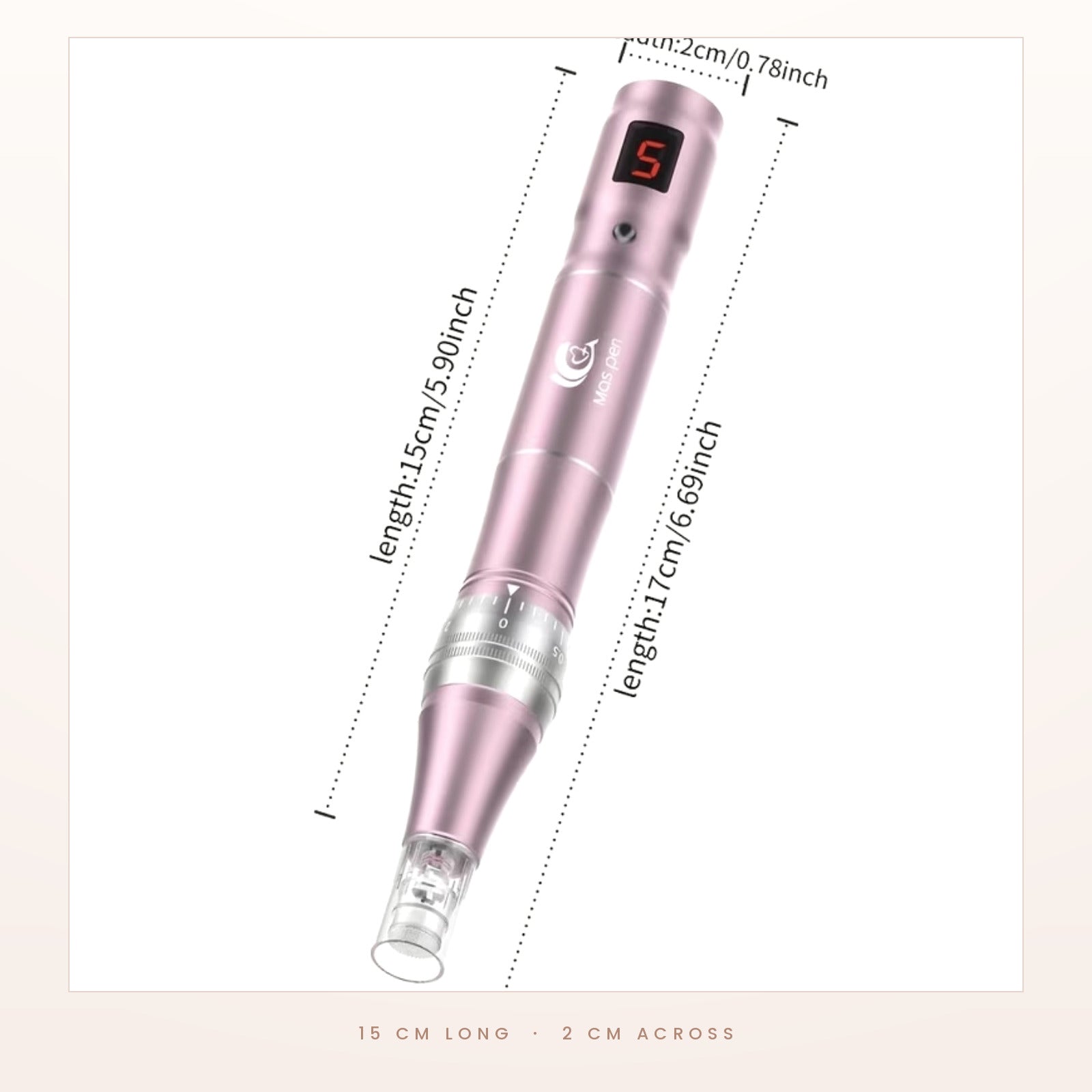 Pen dimensions - 15 cm long and 2 cm across