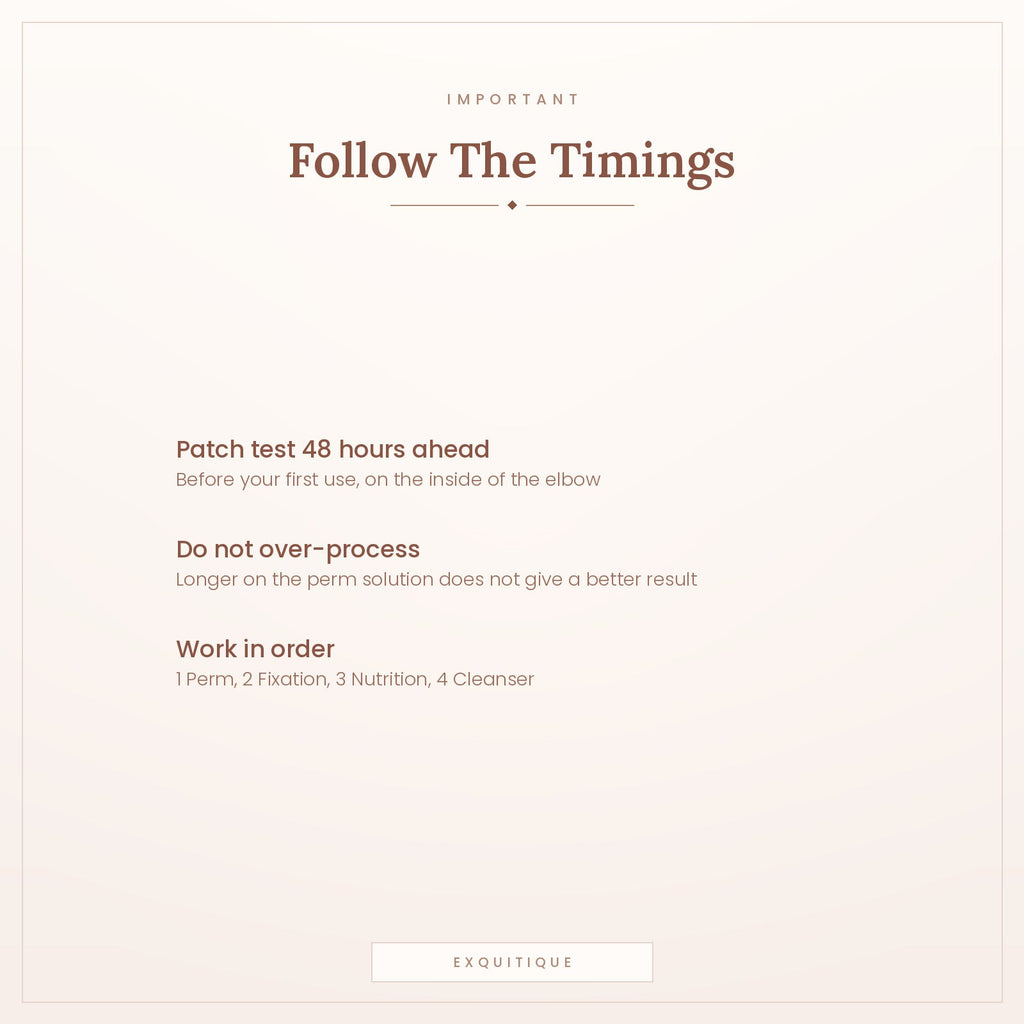 Patch test and timing guidance